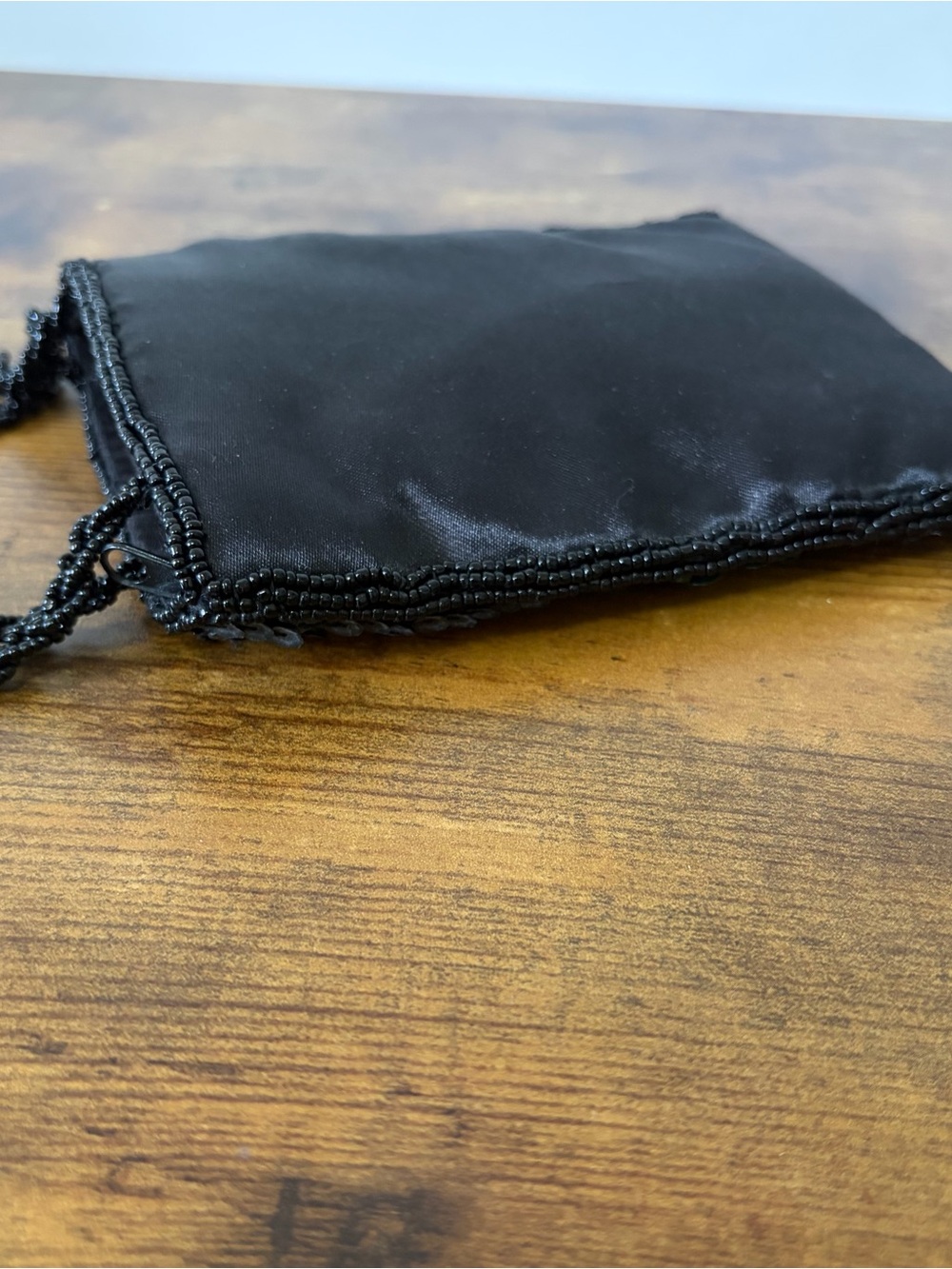 Small Vintage Sequin bag with Beaded Wrist Strap Evening purse with Zipper 6”X5” - Picture 10 of 10